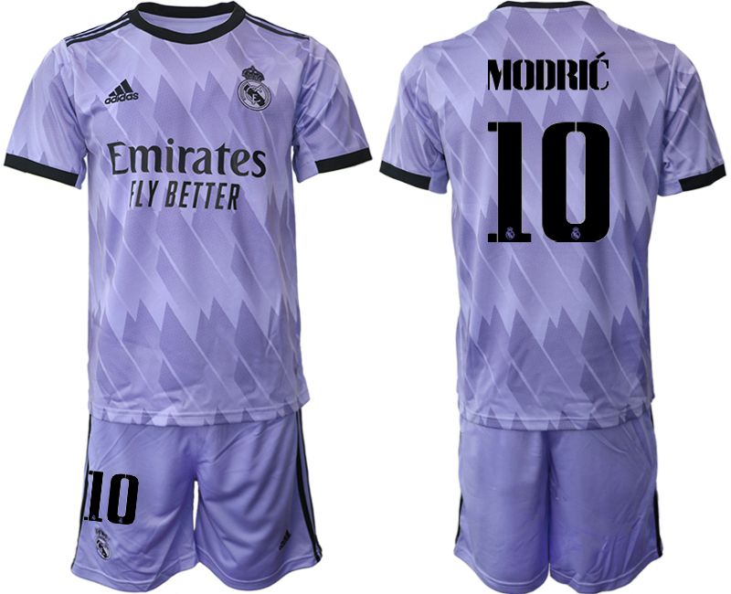 Men 2022-2023 Club Real Madrid away purple #10 Soccer Jersey